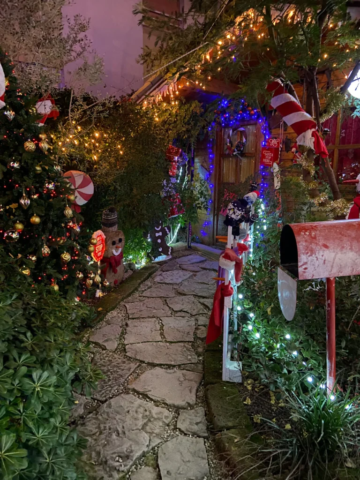 Path to Santa's house at the House of Lights
